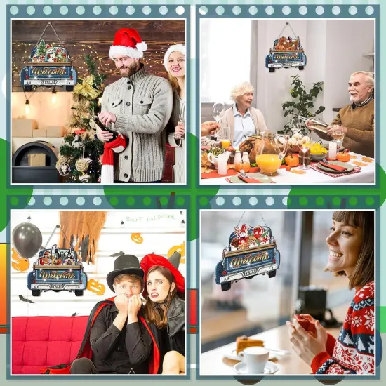 21 Pcs Interchangeable Diamond Painting Welcome Sign for Front Door Diamond Painting Truck Decor Interchangeable Seasonal Welcome Sign for DIY Art Kit Wall Window Door Farmhouse {5}