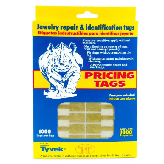 Jewelry Price Tags - Rectangle Gold (Package of 1000) {5}