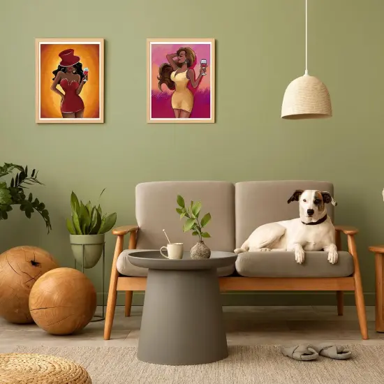 8 Pack 12x16 Pre Drawn Canvas for Painting Sip and Paint Kit for Adults {5}