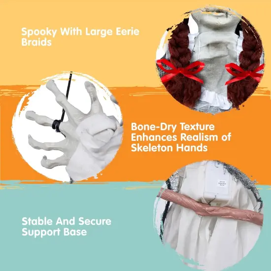 Outdoor Swinging White Doll with Creepy Sound Animatronics {3}