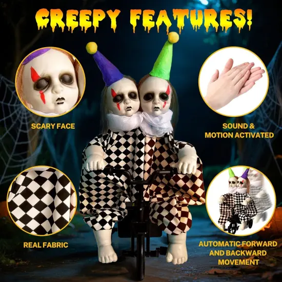 Animatronic Scary Talking Clown with Motion {3}