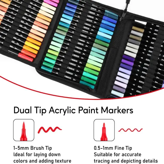 72 Colors Acrylic Dual Tip Paint Markers {2}