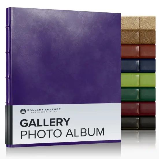 Gallery Leather Photo Album 4x6-3 Ring Binder Photo Album, 60 Pages for 120 Photos, Fillable, Can Fit 8x10 and 5x7 Photos, Handcrafted - 11.75 x 10.5 " 4x6 item #11018 {2}