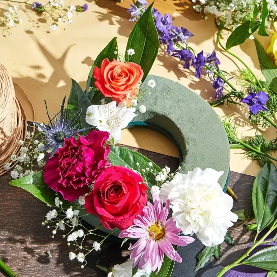 Bright Creations Floral Foam Ring for Fresh Flower Arrangements (8 in, 2-Pack) {3}