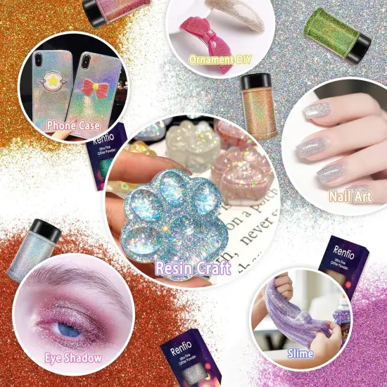 Holographic Ultra Fine Glitter Powder - Laser Silver {3}