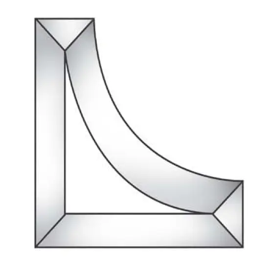 3-1/2" x 1" Clear Glass Border Bevel Cluster BC443 {1}