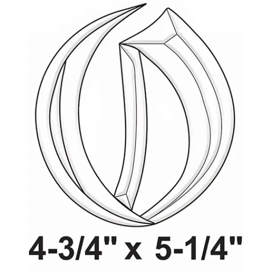 4-3/4" x 5-1/4" Exquisite Clear Glass Letter O Bevel Cluster BLO {1}