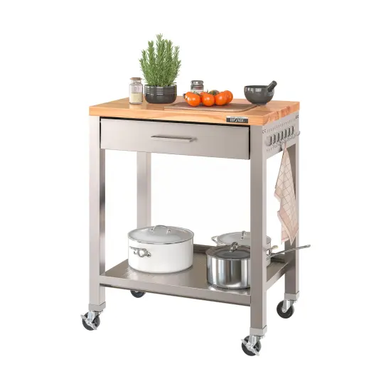 Seville Classics HOME Worktable Cart, 30" W x 20" D x 36" H {2}