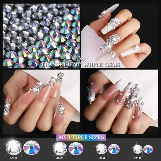 10k PCS Nail & Craft Rhinestones - Resin Flatback {2}
