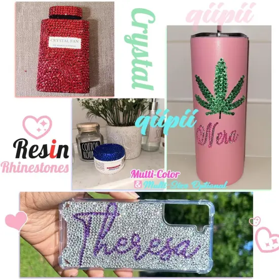 18 Colors Crystal Flatback Resin Rhinestones - 2mm, 3mm {3}