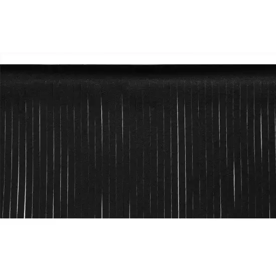 5 Yards of 4" Matte Finish Vegan Leather Fringe Trim | 5 yard cut Black {3}