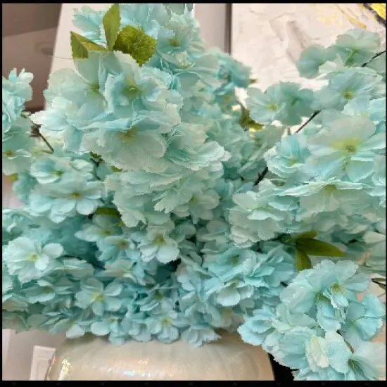 Sienna Faux Silk Blue Cherry Blossom Set of 3 pcs36'' Wedding, Party, Event, Japan's National Flower {5}