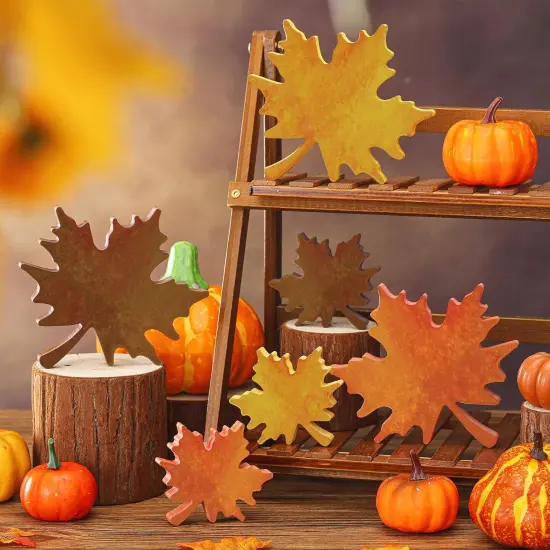 6-Piece Maple Leaf -Brown {2}