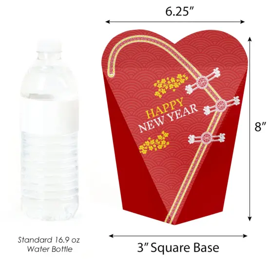 Big Dot of Happiness Lunar New Year Party Favors - Gift Heart Shaped Favor Boxes for Women - Set of 12 {4}