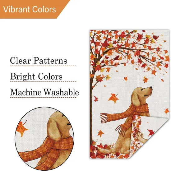 12x18 Inch - Welcome Fall Maple Garden Yard Flag(Multicolor) {1}