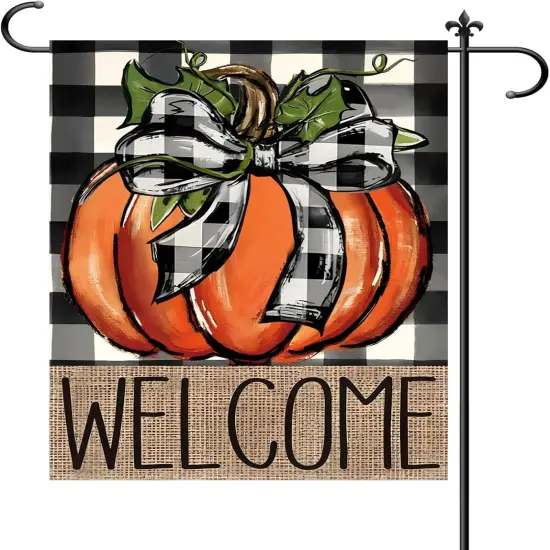 Welcome Fall Garden Yard Flag 12x18 Inch(Multi) {4}