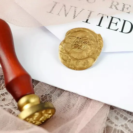 Set of Silver Gold Wedding Invitation Envelope Wax Seal Stamp Kit Party Event {3}