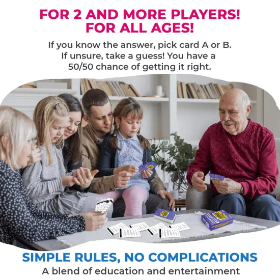 QUOKKA History Trivia Family Game - Card Board Game for Kids Ages 8-12 & Adults - Educational Questions | Easy to Learn | Fast Paced - Fun Learning Quiz for Road Trip {2}