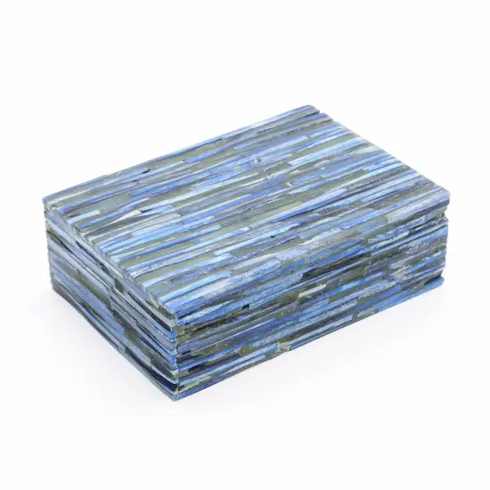 Decorative Storage Box with Bone Material In sky Blue Color - 6.25"X 4.25" X 2" {2}