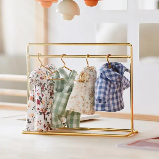 Bunny Toys for Kids, Easter Bunny, 4 PCS Hand Made Rabbit Family Dolls with Removable Clothes, Suitable for Infants, Boys and Girls, Dollhouse People {3}