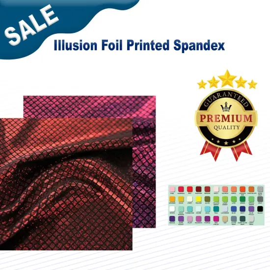 Illusion Foil Printed Spandex Black/Kelly {2}