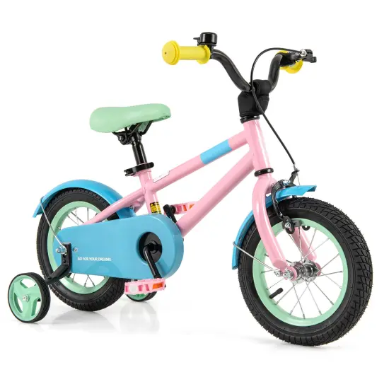 Pink Kids Bike with Adjustable Handlebar and Saddle for Comfortable Riding {7}
