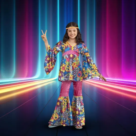 Hippie Flower Power Costume Child {4}
