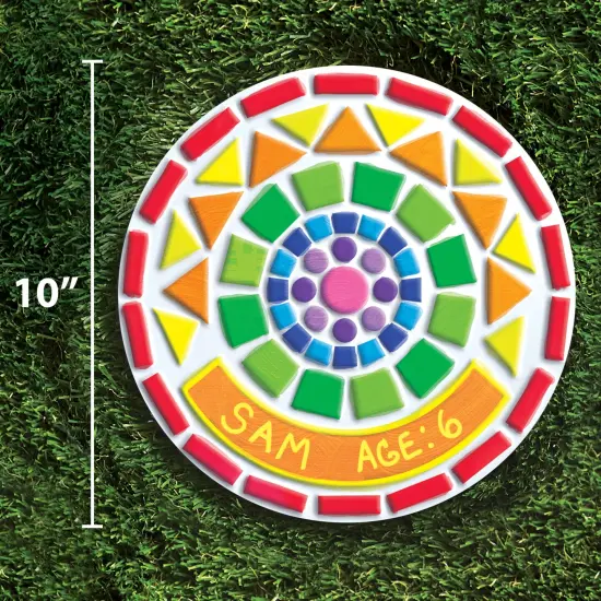 Paint Your Own Mosaic Stepping Stone, Custom Name Garden Stone, DIY Stepping Stone Kit, Great Spring & Summer Painting Activity, Arts & Crafts Kit for Kids Ages 5, 6, 7, 8, 9 {3}