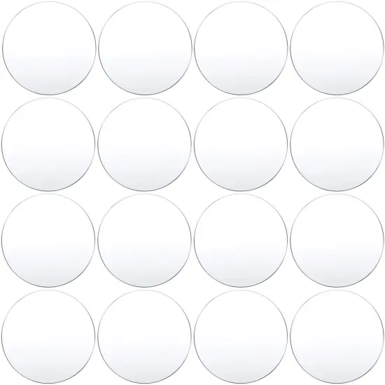 16 Pieces Clear Circle Acrylic 0.08 Inch Thick Round Acrylic Blanks Acrylic Discs Round Acrylic Panel for Picture Frame Painting DIY Crafts (Clear,4 Inch/ 10.16 cm) {1}