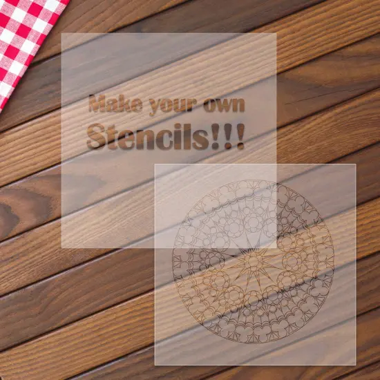 20 Pieces 6 mil 12 x 12 inch Blank Stencil Transparent Material Mylar Template Sheets for Stencils (6mil-20pcs) {2}