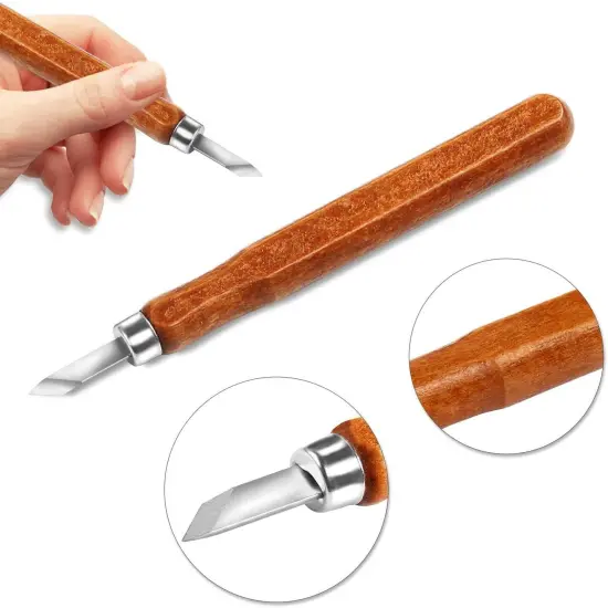 20 Pieces Wood Carving Knife Set -Hand Carving Tool Set for DIY Sculpture Carpenter Experts & Beginners {3}