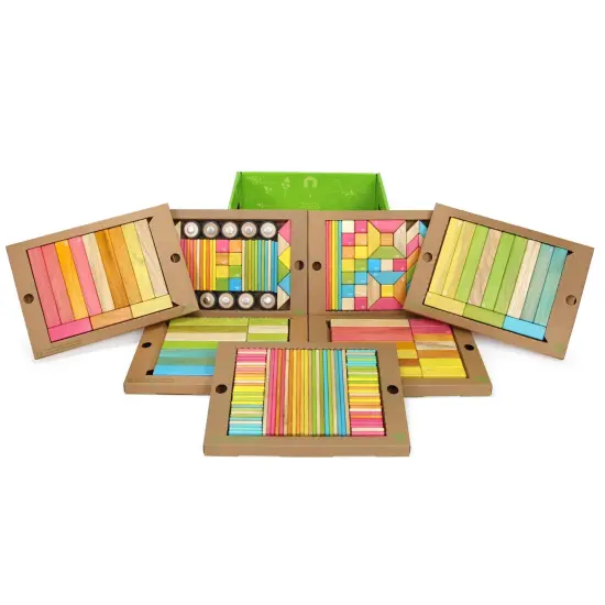 Magnetic Wooden Blocks, 240-Piece Classroom Kit, Tints {1}