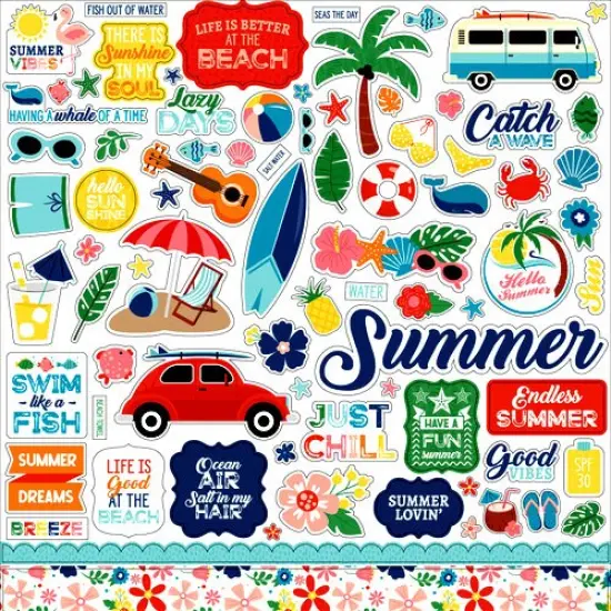 Echo Park Endless Summer 12 x 12 Cardstock Stickers {1}