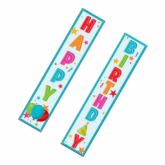 Happy Birthday Vertical Banner Set - 2 Pc. {3}
