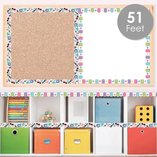 Big Dot of Happiness In Our School Era - Scalloped Classroom Decor - Bulletin Board Borders - 51 Feet {3}