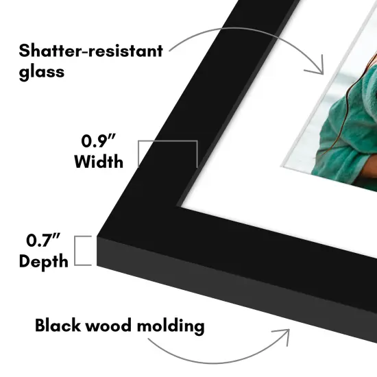 Americanflat 7x16 Collage Picture Frame - Fits Two 5x7 Photos or One 7x16 Picture {3}