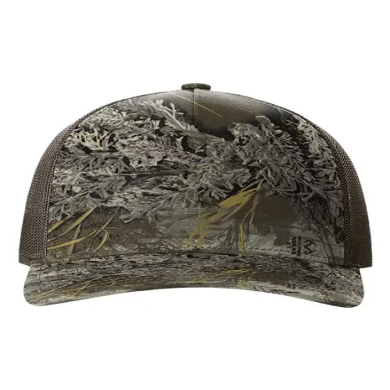 Richardson&reg; Five Panel Printed Trucker Cap Desert Brown {4}