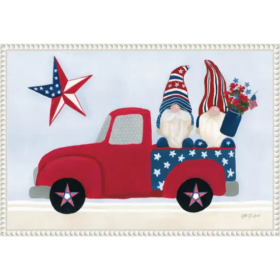 American Gnome II by Yvette St. Amant Framed Canvas Wall Art {1}