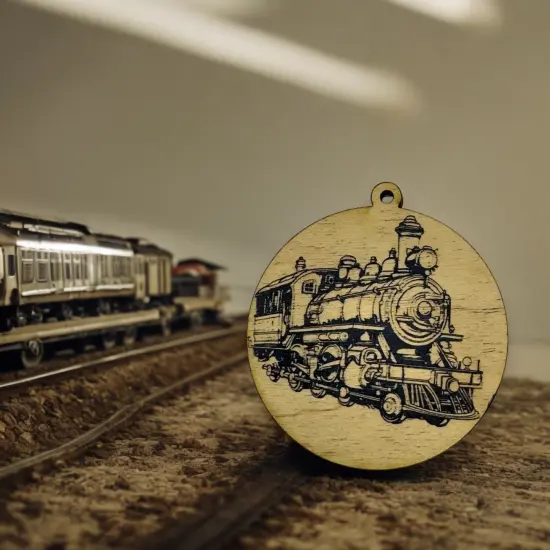 Ornament - Black - Steampunk Train {4}