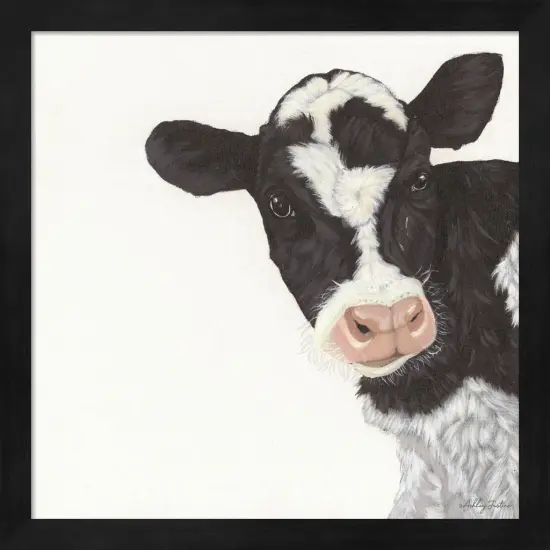 Cow by Ashley Justice 13" x 13" Framed Wall Art {1}