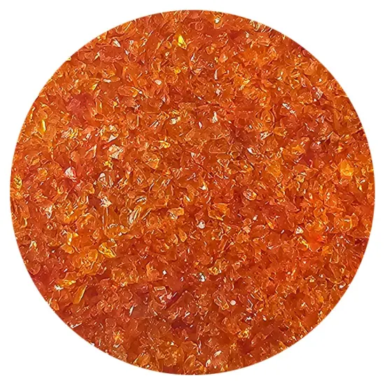 Wissmach Frit Medium Orange/Red Transparent 96-51 1Lb. Jar 96 COE {1}