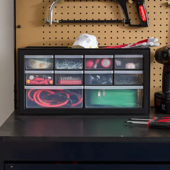 IRIS USA Stackable Storage Cabinet for Hardware Crafts, Small Parts Organizer Drawer, Compartment {4}