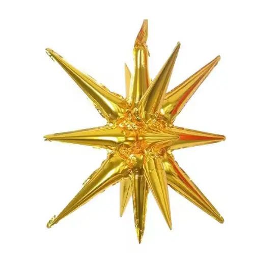 Golden Explosion Star Foil Balloon F07M1-75 Gold {1}