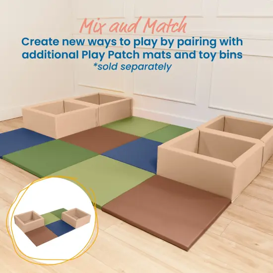Play Patch Activity Mat Squares, Modular Playmat, 4-Pack Earthtone {5}