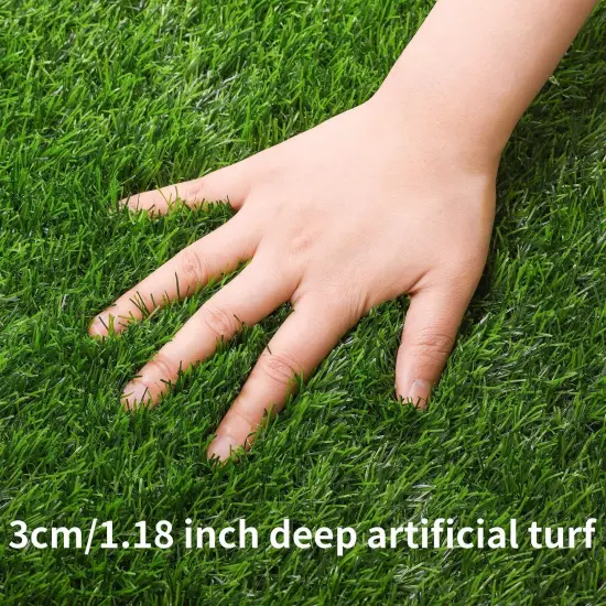 12 x 108 Inch Artificial Grass Table Runners Carpet Roll Synthetic Grass Table Runner Grass Tabletop Decoration for Spring Fall Summer Holiday, Baby Shower, Wedding, Birthday, Banquet {2}