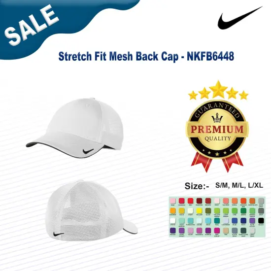 Nike&reg; Stretch Fit Mesh Back Cap White/ White {3}