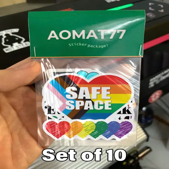 (Set of 10) LGBTQ+ Pride Subtle Ally Subtle LGBTQ Stickers, Equal Rights for Others It's Not Pie Sticker, Bee Yourself Sticker, This Human Will Provide A Safe Space Sticker, Love is Love Sticker (2") {5}