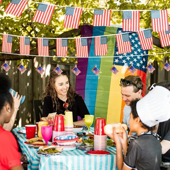 8 PCS American Flag Glass Ornaments -4th of July Tree Glass Hanging Decorations {5}