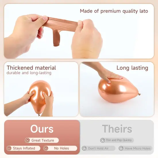 Rose Gold Balloon Garland Kit, 142Pcs Nude Pastel Pink Gold and Rose Gold Confetti Balloon Arch Kit with Electric Pump for Wedding Bridal Shower Princess Party Girl Birthday Baby Shower Decorations {3}