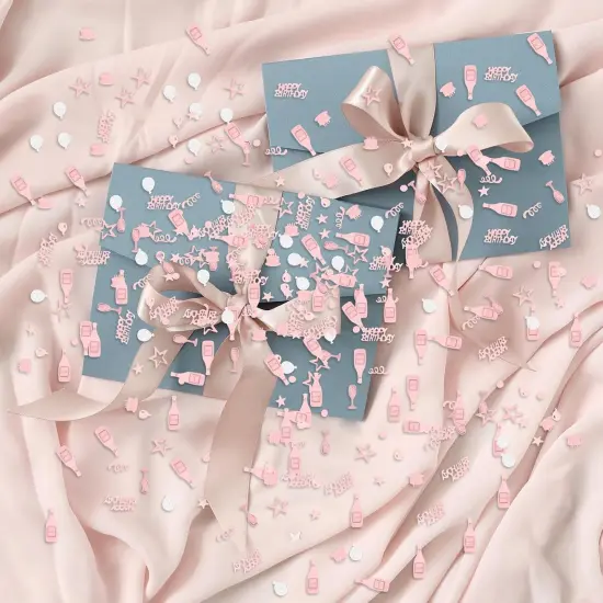 Happy Birthday Confetti Birthday Cake Confetti Metallic Foil Balloon Confetti Table Scatter Confetti Birthday Confetti for Table Balloon Cake Birthday Party Decoration Supplies {5}